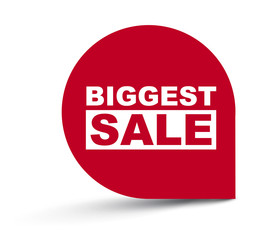 red vector banner biggest sale