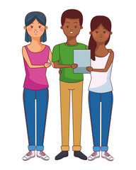 Obraz premium Millennials and smartphones