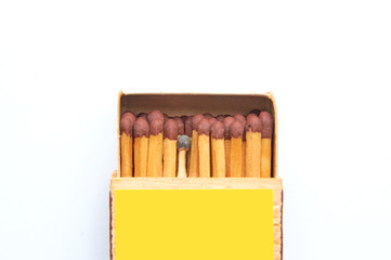 Box of matches in which one is spoiled.