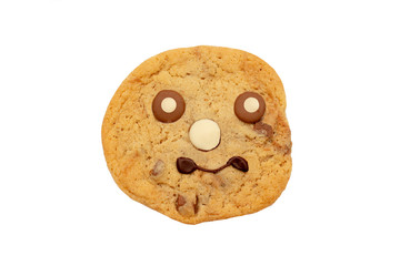 One home made, decorated chocolate-chip cooky