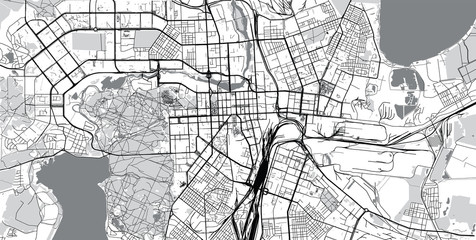 Fototapeta na wymiar Urban vector city map of chelyabinsk, Russia