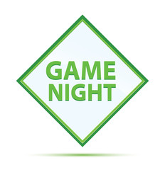 Game Night modern abstract green diamond button