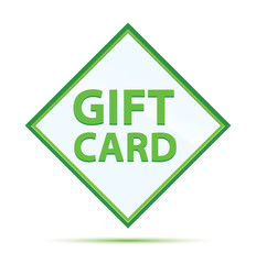 Gift Card modern abstract green diamond button