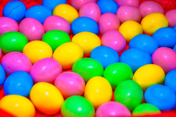 Fototapeta na wymiar Colourful chocolate eggs