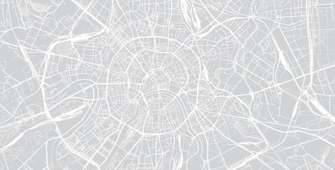 Urban vector city map of Moscow, Russia