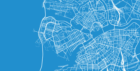 Urban vector city map of St Petersburg, Russia