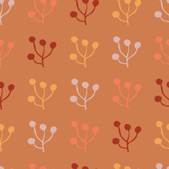 plant foliage repeat seamless pattern design