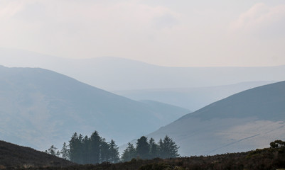 Morning in the mountains. Natural reserve. Ireland.