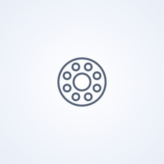 Clutch part, vector best gray line icon