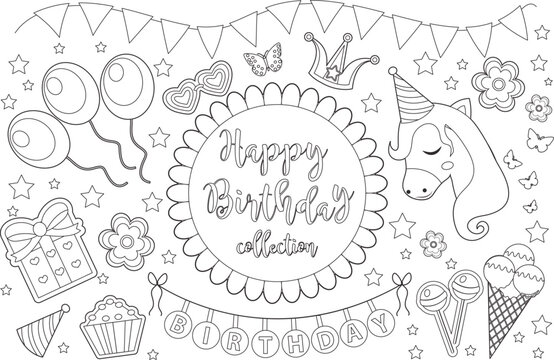 Unicorn Cake Coloring Photos Royalty Free Images Graphics Vectors Videos Adobe Stock unicorn cake coloring photos royalty