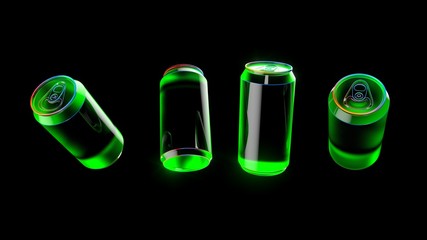 Glowing Neon Cans Set