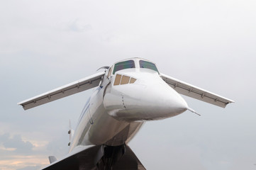 Fototapeta na wymiar Cockpit supersonic passenger aircraft, Russia.