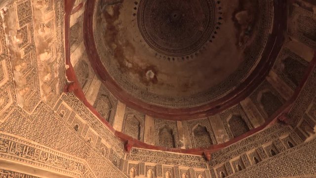 Sheesh Gumbad - tomb from the last lineage of the Lodhi garden - it is situated in Lodi Gardens city park in Delhi, India, 4k footage video