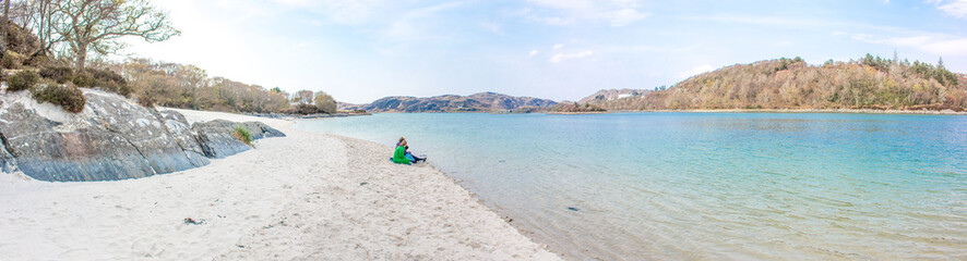 Silver Sands of Morar white sandy Beach Highlands Scotland Great Britain