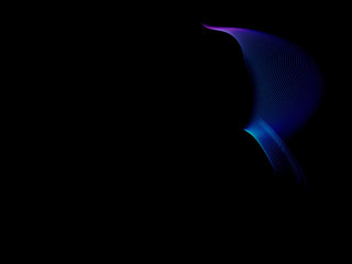 computer generated colorfull lines on black background