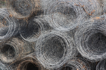 wire mesh used for fences of forest crops against animals