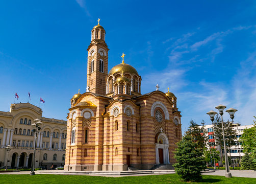 Die Orthodoxe Kathedrale vom Christ dem Erlöser in Banja Luka, Bosnien und Herzegowina 