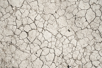Gray сracks texture ground surface soil, drought, dried clay,  ground on Mars