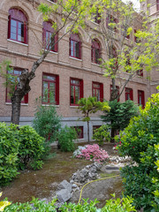 Building school facade, traditional, europe