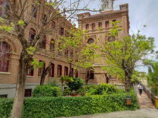 Obraz premium Building school facade, traditional, europe