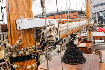 Mainsail of a tall ship