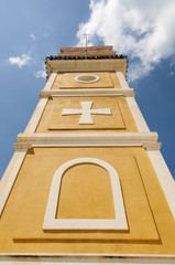 Belltower outside a Greek Orthodox church