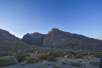 Panorama  gór  wschodnia Kreta