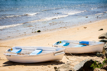 Obraz premium boats on beach