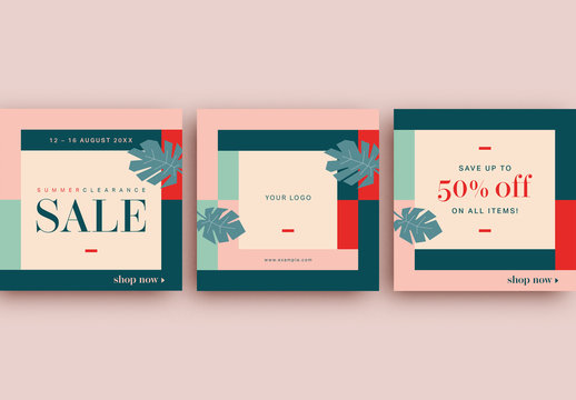 Social Media Sale Banner Layouts