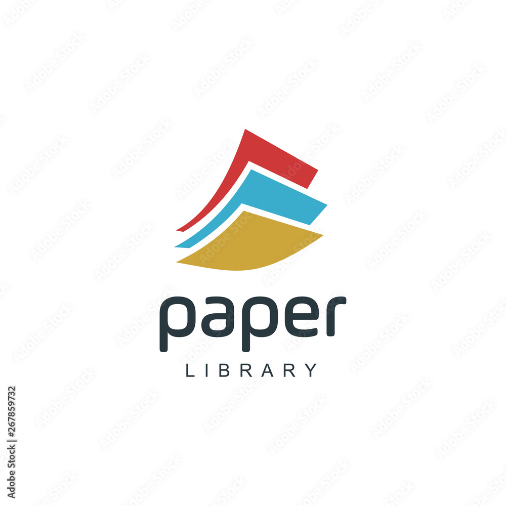 Poster digital print logo design template