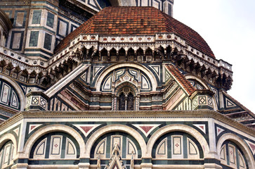 Obraz premium Details of Duomo cathedral's facade in Florence, Italy
