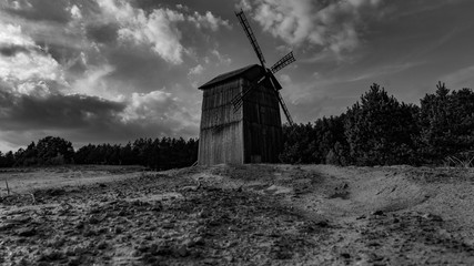 old windmill in black and white © Krystian