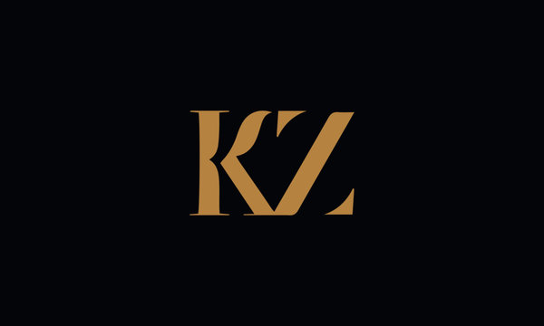 KZ logo design template vector illustration minimal design