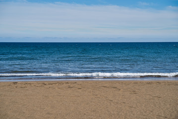 Fototapeta na wymiar Ocean coast on Lanzarote, Canary Islands, Spain