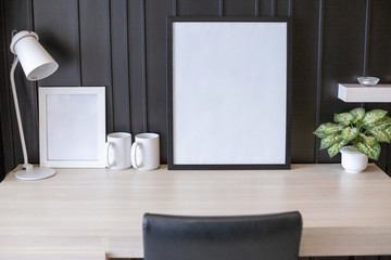 White space in picture frame.