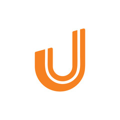 letter j stripes line logo vector