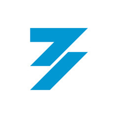 number 71 geometric arrow symbol vector