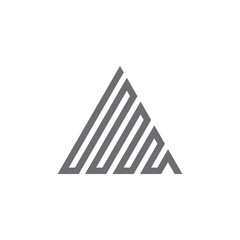 triangle stripes line geometric logo vector