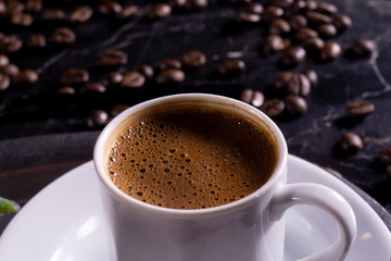 Turkish Coffee on black background