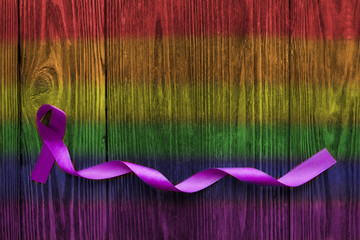 17 may international day against homophobia, transphobia and biphobia. Purple ribbon, homophobia...