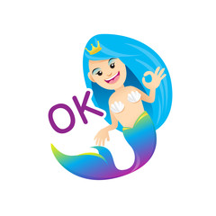 mermaid cartoon character cute isolated on white background, beautiful mermaid cartoon characters cute, clip art mermaid blue lovely and funny, clipart mermaid mascot cartoon purple blue