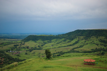 Fototapeta premium view from the top of the city of são pedro