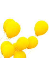 Festive background with helium balloons