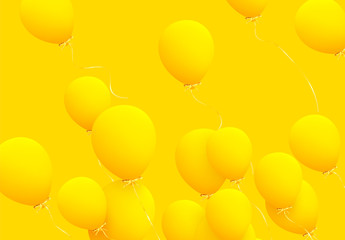 Fototapeta na wymiar Festive background with helium balloons. Celebrate a birthday, Poster, banner happy anniversary.