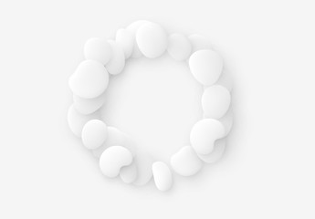 White Round sphere isolated background