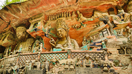 Ancient Buddhist Hillside Rock Carvings, Western Pure Land - Baodingshan, Dazu, China