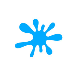 water drop splash isolated on white background, splash of water for element logo and icon, water drop splatter simple image for banner songkran festival, splash water drop symbol for graphic ad design