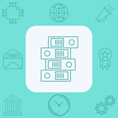 Stack of binders vector icon sign symbol