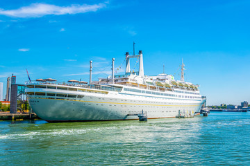 SS Rotterdam, a hotel and museum situated in a former cruise liner, Netherlands
