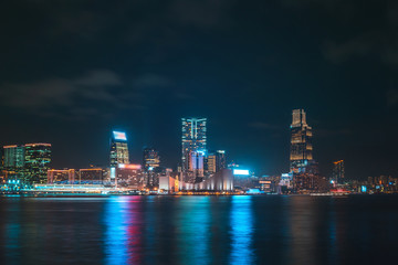 Fototapeta na wymiar Hong Kong cityscape at night.